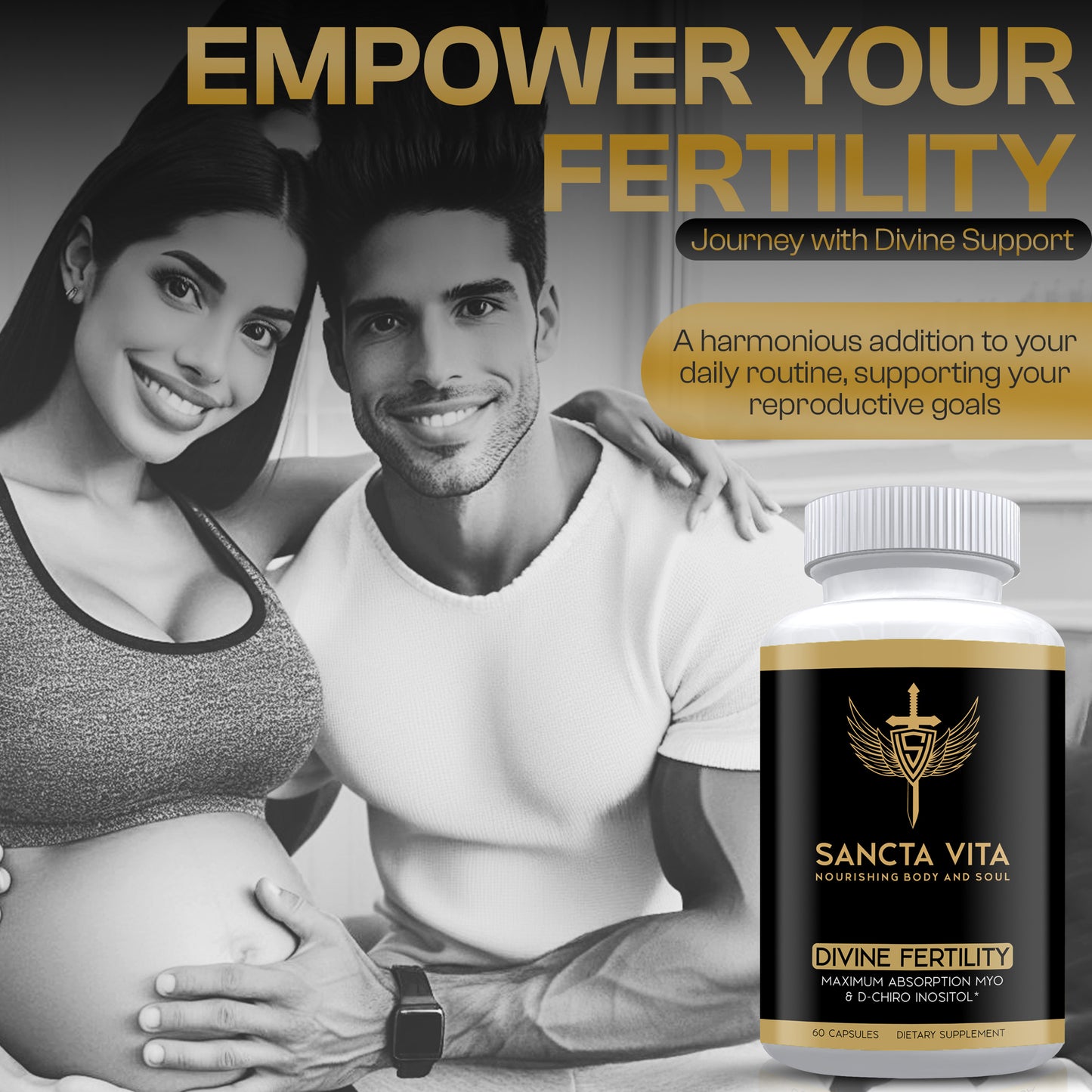 Divine Fertility: Max Absorption MYO-D & Chiro Inositol Blend for Conception Support